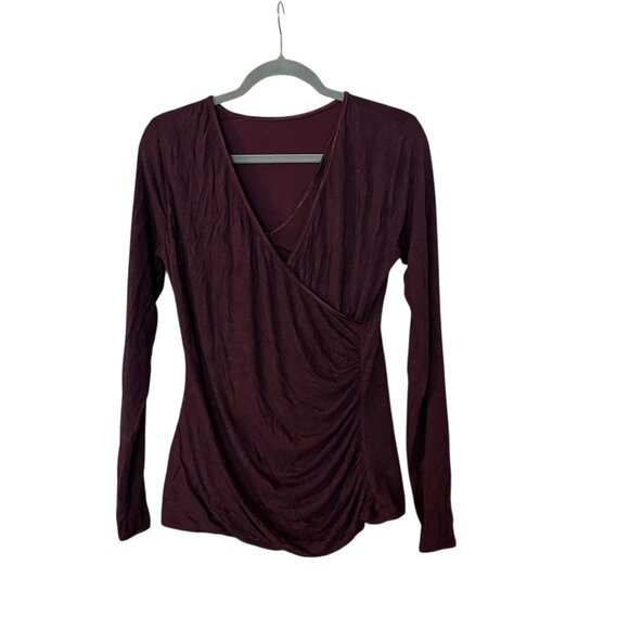 Ruby Ribbon Tops - Ruby Ribbon Jane Surplice Top Wine Purple Shapewear Blouse Size Medium
